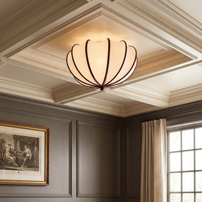 Pemberley Scalloped Fabric Flush Mount