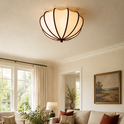 Pemberley Scalloped Fabric Flush Mount