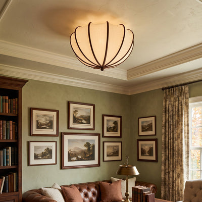 Pemberley Scalloped Fabric Flush Mount