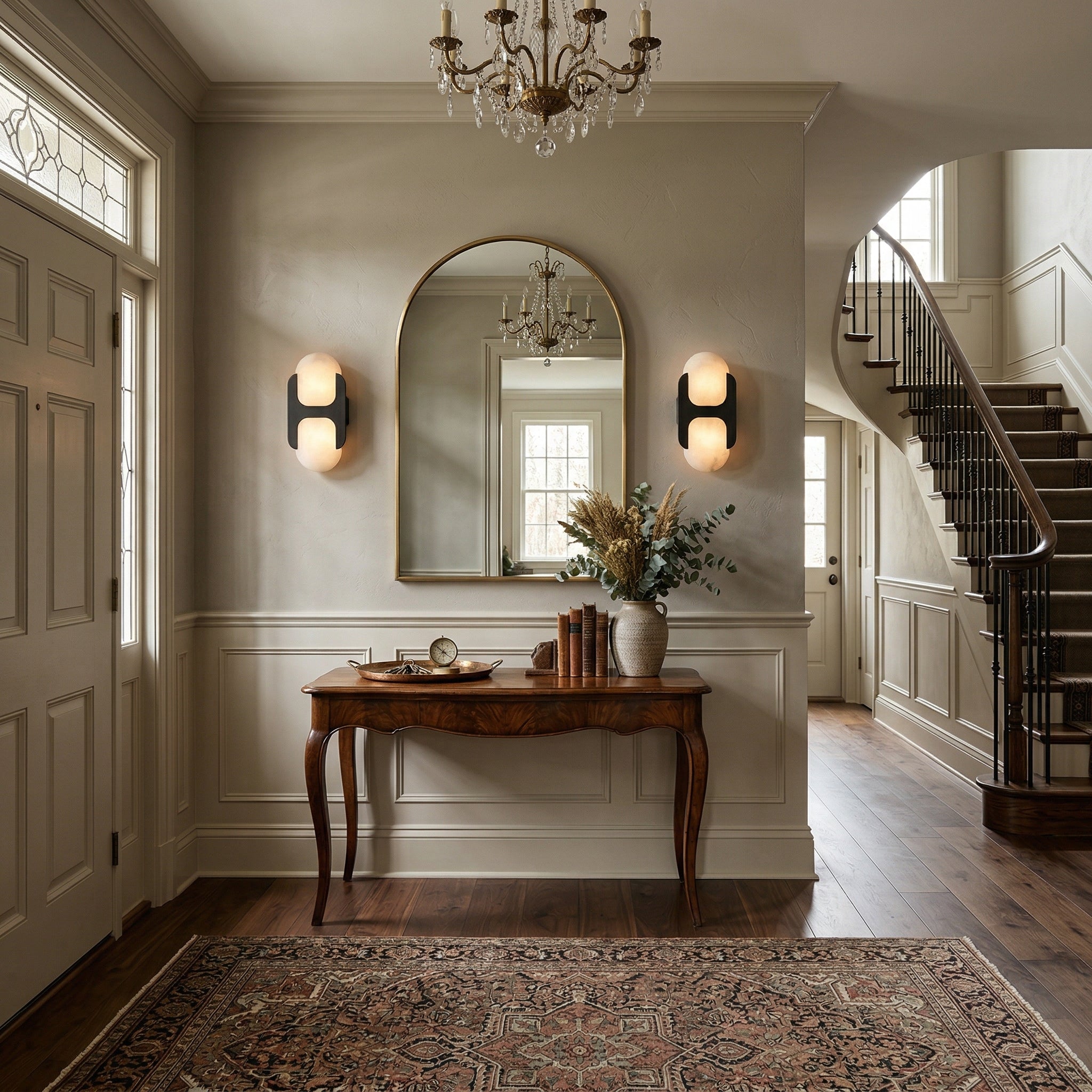 Silverford Alabaster Indoor Wall Light