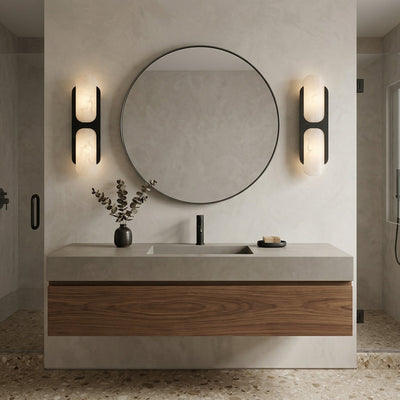 Silverford Alabaster Indoor Wall Light