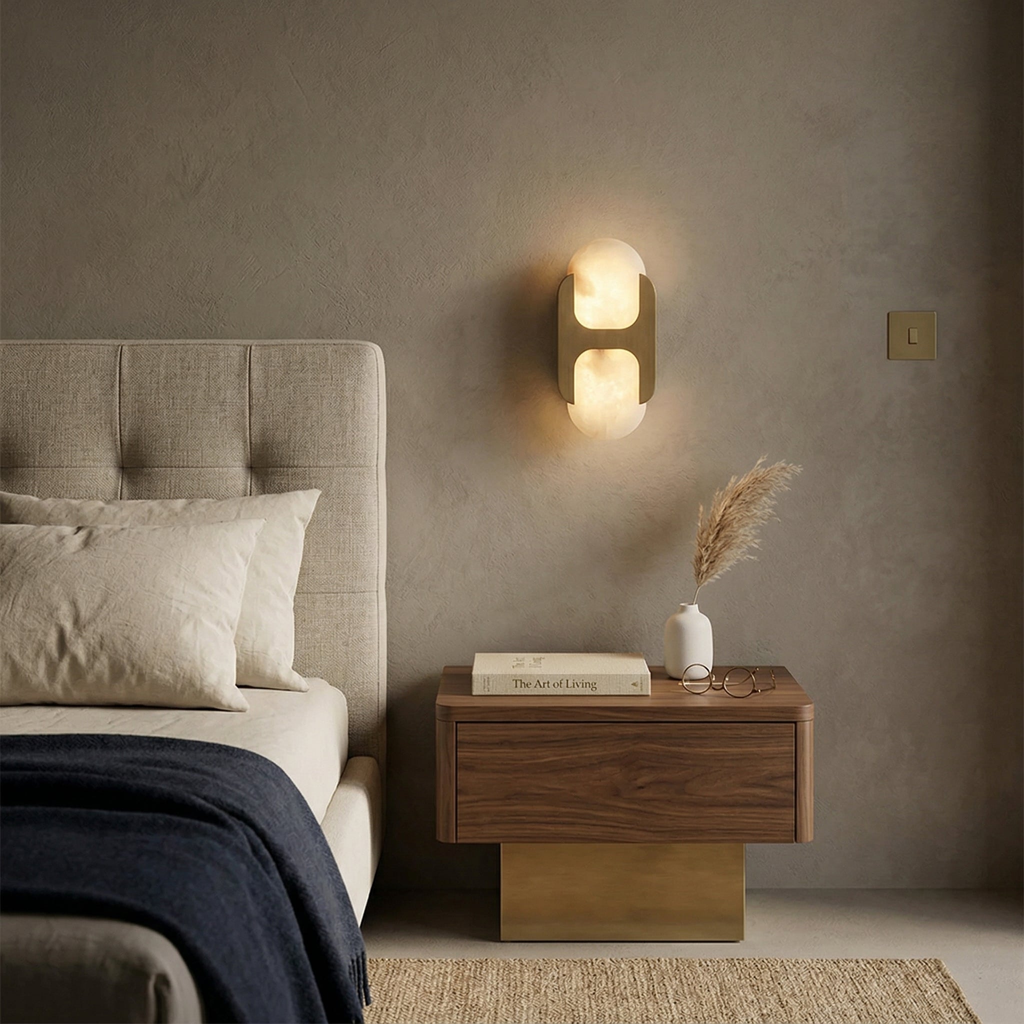 Silverford Alabaster Indoor Wall Light