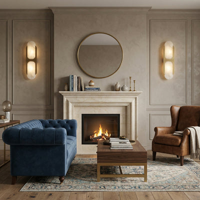 Silverford Alabaster Indoor Wall Light