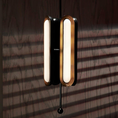 Lyvinaris Geometric Brass Linear Pendant Light