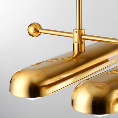 Lyvinaris Geometric Brass Linear Pendant Light