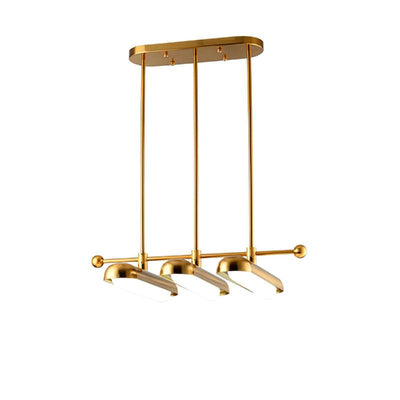 Lyvinaris Geometric Brass Linear Pendant Light