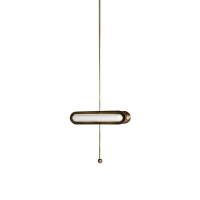 Lyvinaris Geometric Brass Linear Pendant Light