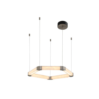 Celaeisra Unique Single Ring Alabaster Chandelier