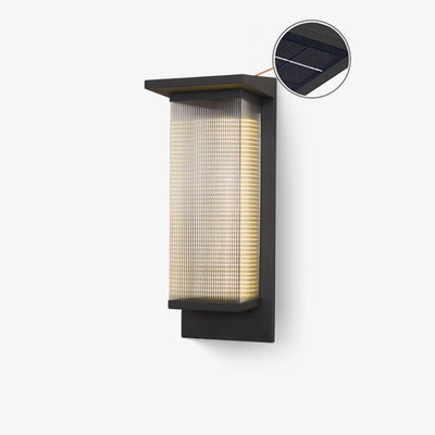 Corvian Dependable Unique Box Solar Outdoor Wall Lamp