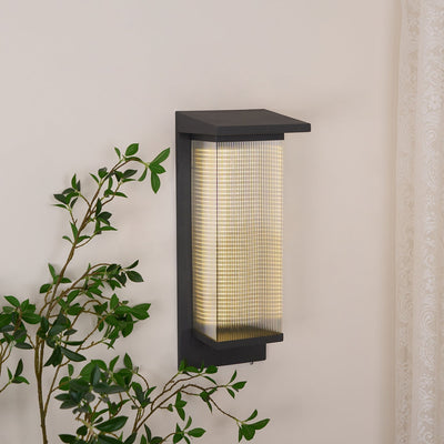 Corvian Dependable Unique Box Solar Outdoor Wall Lamp