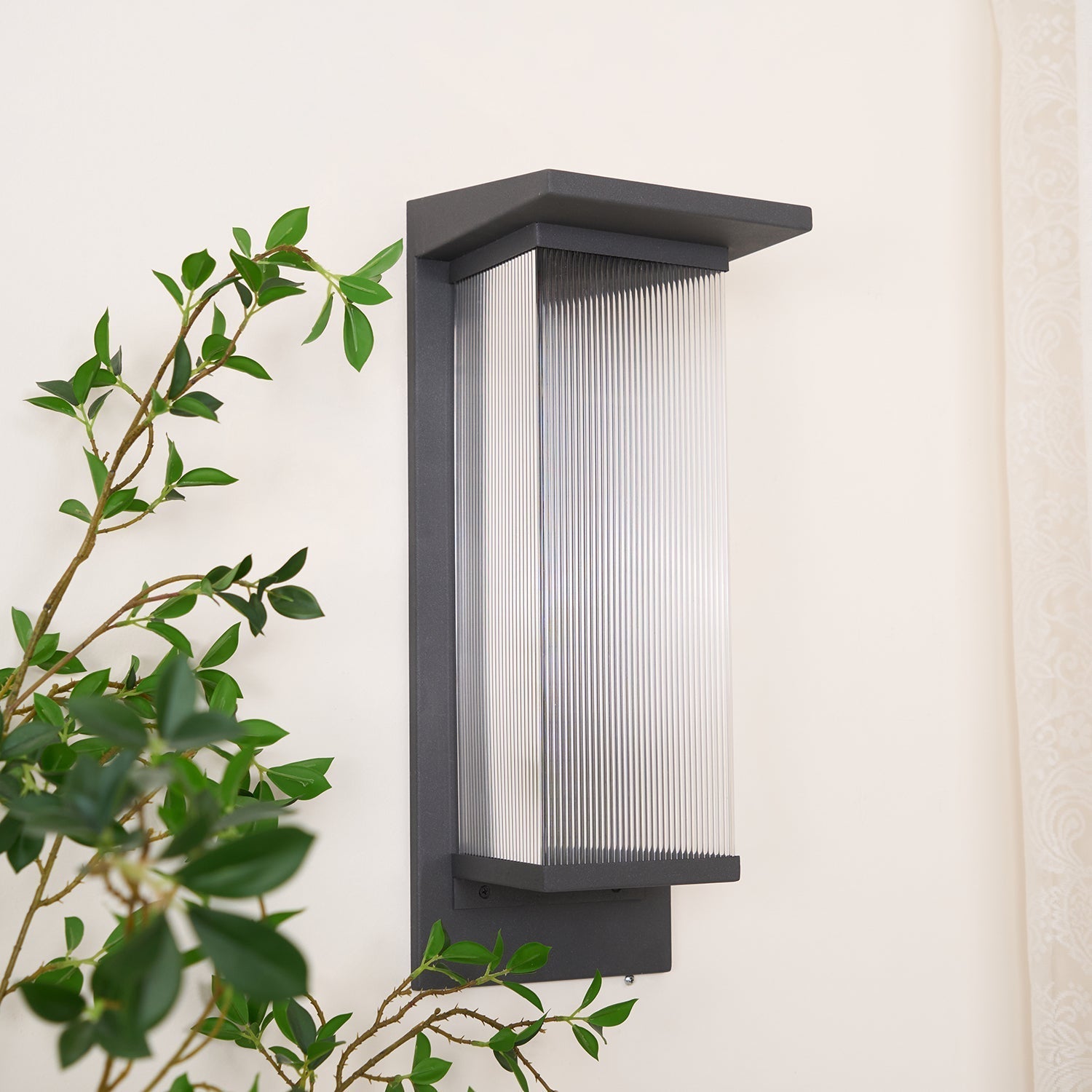 Corvian Dependable Unique Box Solar Outdoor Wall Lamp