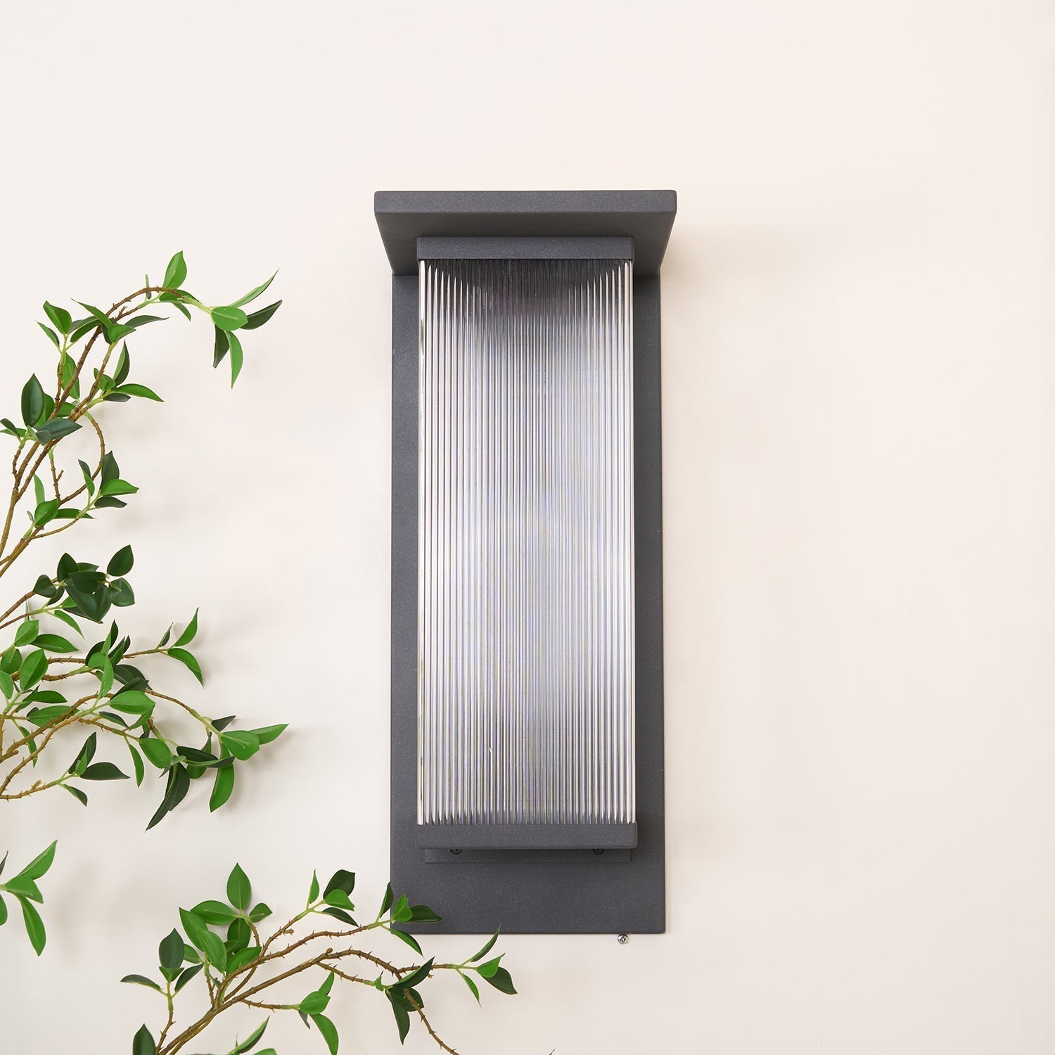 Corvian Dependable Unique Box Solar Outdoor Wall Lamp
