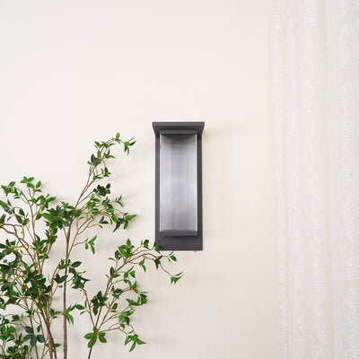 Corvian Dependable Unique Box Solar Outdoor Wall Lamp