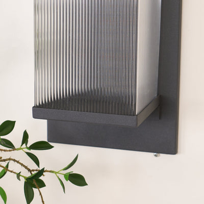 Corvian Dependable Unique Box Solar Outdoor Wall Lamp