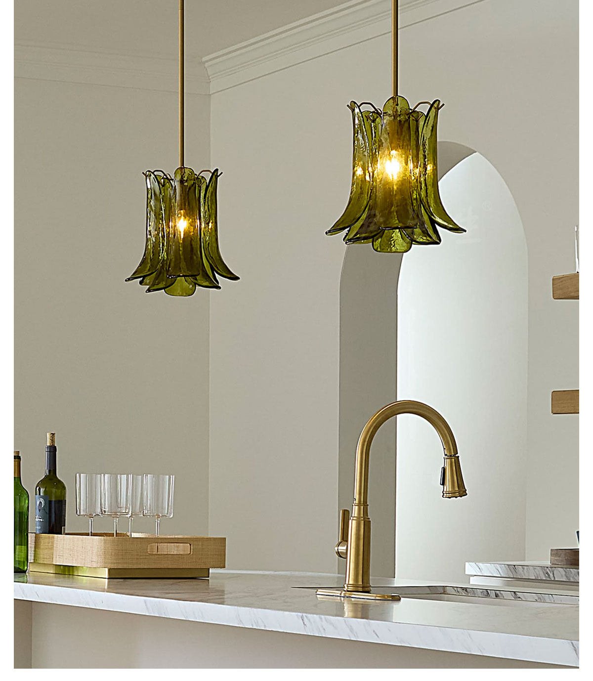 Ottilie Petal Glass Pendant Lamp