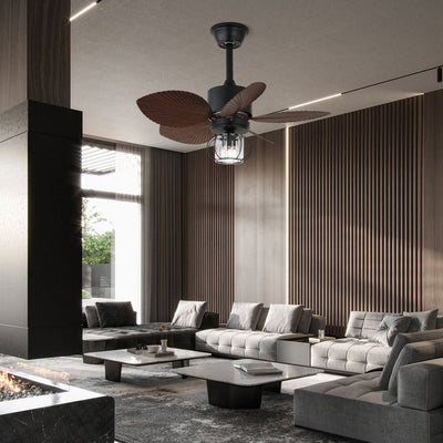 Caden Industrial Ceiling Fan Light