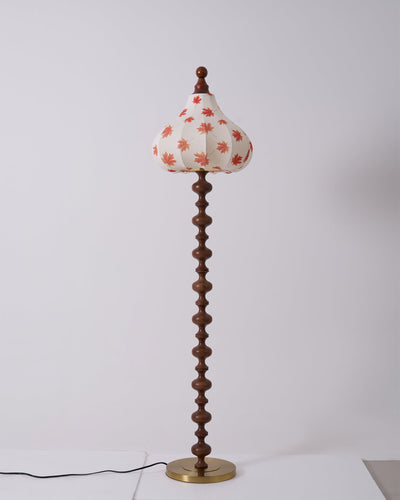 Qrathen Wood Fabric Retro Floor Lamp