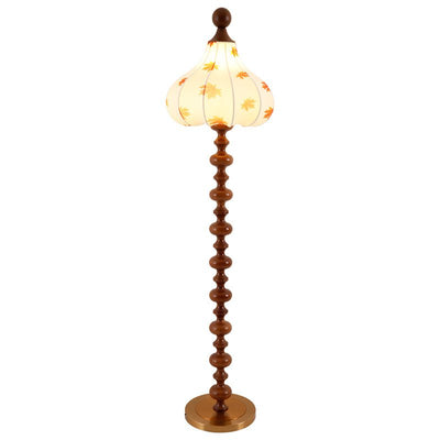 Qrathen Wood Fabric Retro Floor Lamp