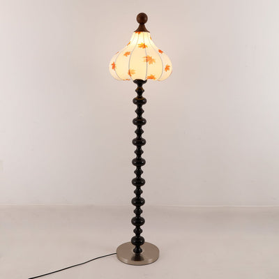 Qrathen Wood Fabric Retro Floor Lamp