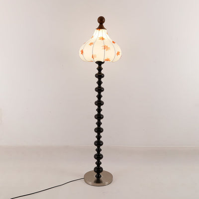 Qrathen Wood Fabric Retro Floor Lamp