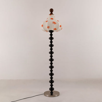 Qrathen Wood Fabric Retro Floor Lamp