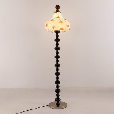 Qrathen Wood Fabric Retro Floor Lamp