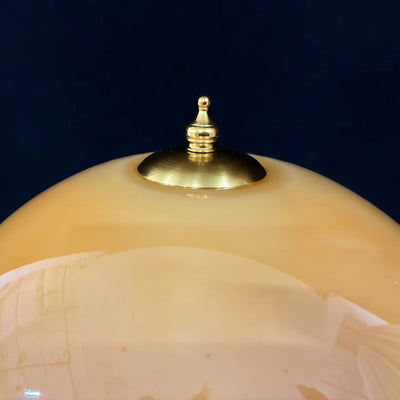 Bellmere Walnut Glass Table Lamp