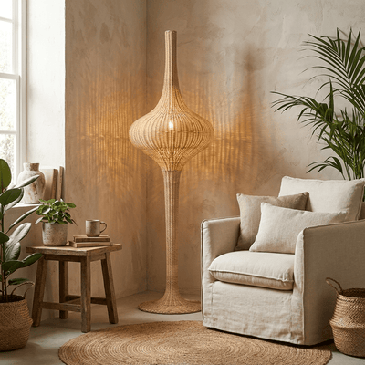 Onion Rattan Floor Lamp