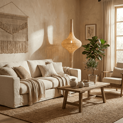 Onion Rattan Floor Lamp