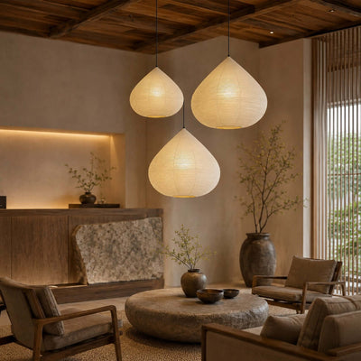Onion Shape Paper Pendant Light