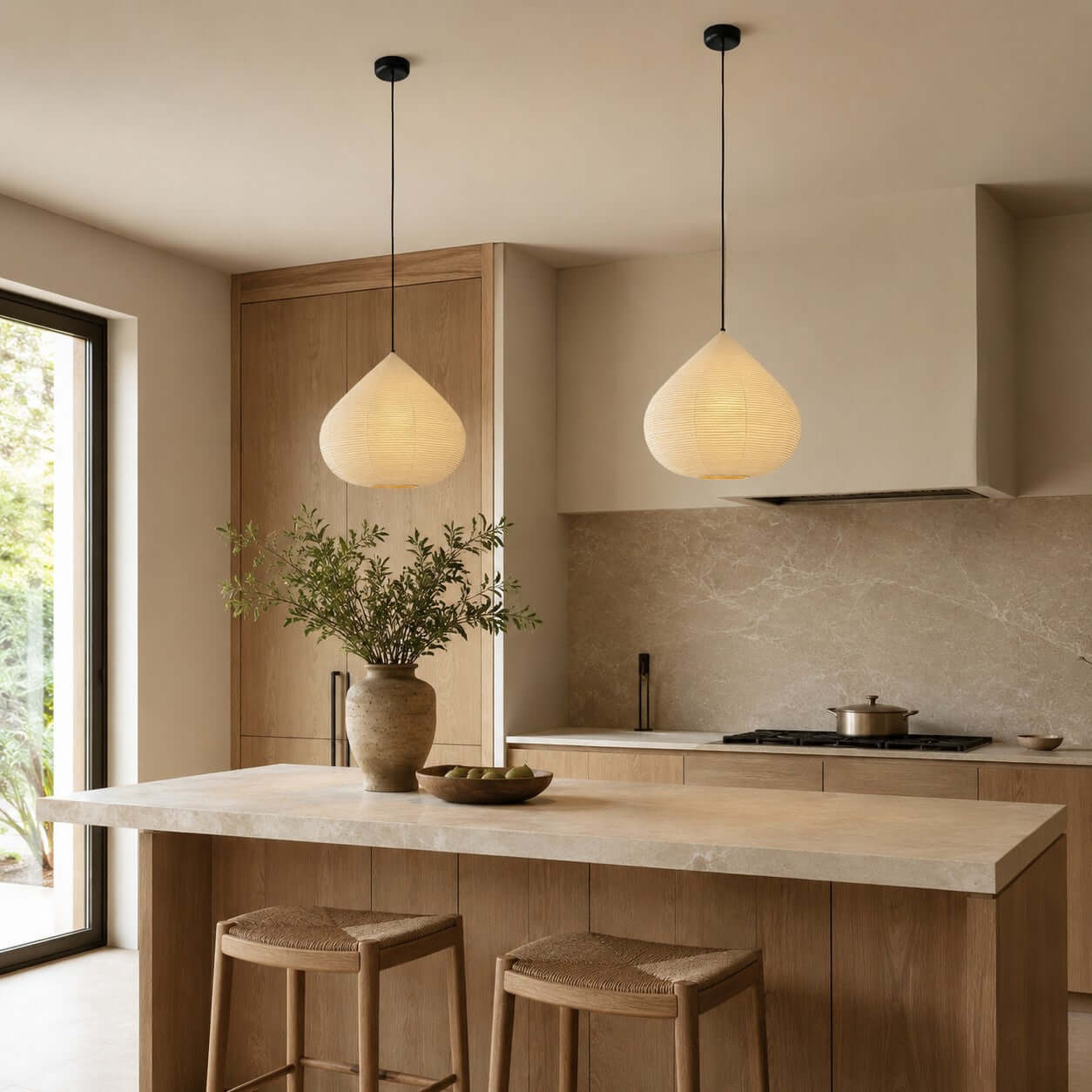 Onion Shape Paper Pendant Light