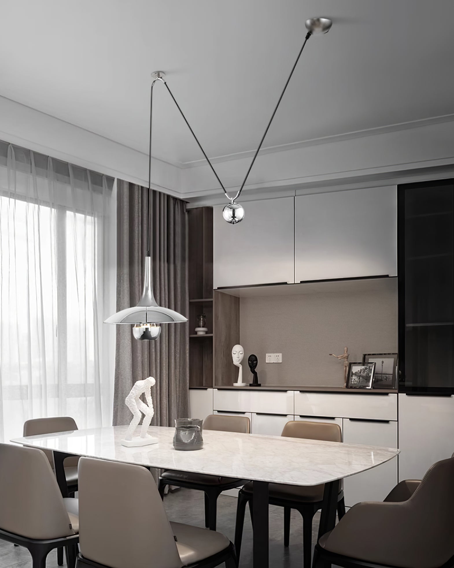 Virainenne Pendant Lamp Adjustable for Living Room
