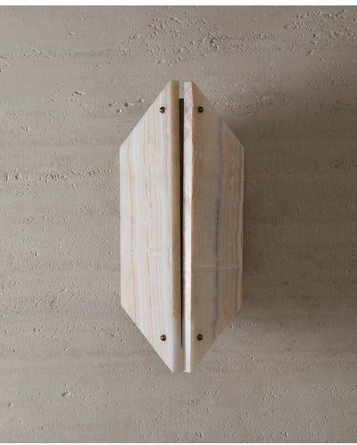 Zynx Modern White Alabaste Crest Wall Lamp