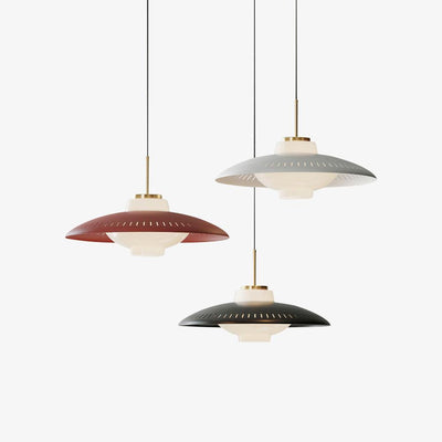 Evelo Pendant Lamp Opal Glass Wide Shade Classic