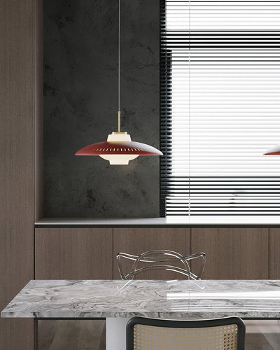 Evelo Pendant Lamp Opal Glass Wide Shade Classic