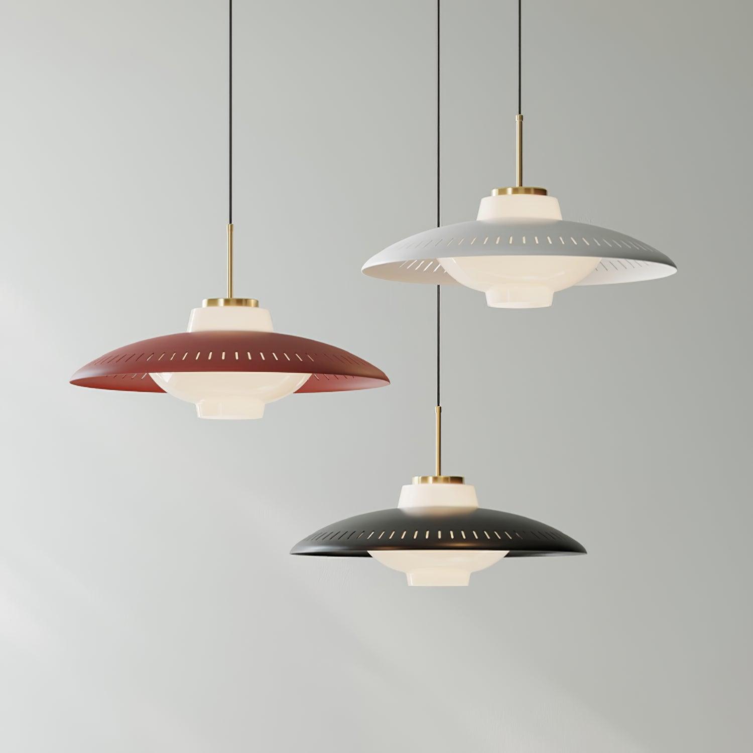 Evelo Pendant Lamp Opal Glass Wide Shade Classic
