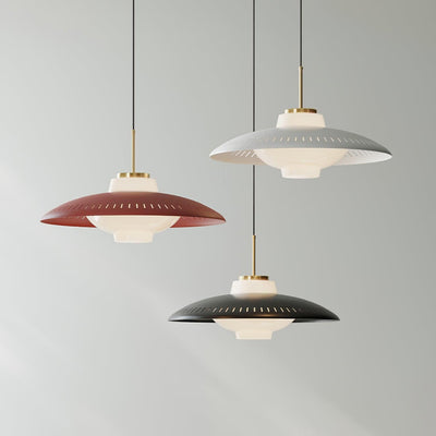 Evelo Pendant Lamp Opal Glass Wide Shade Classic