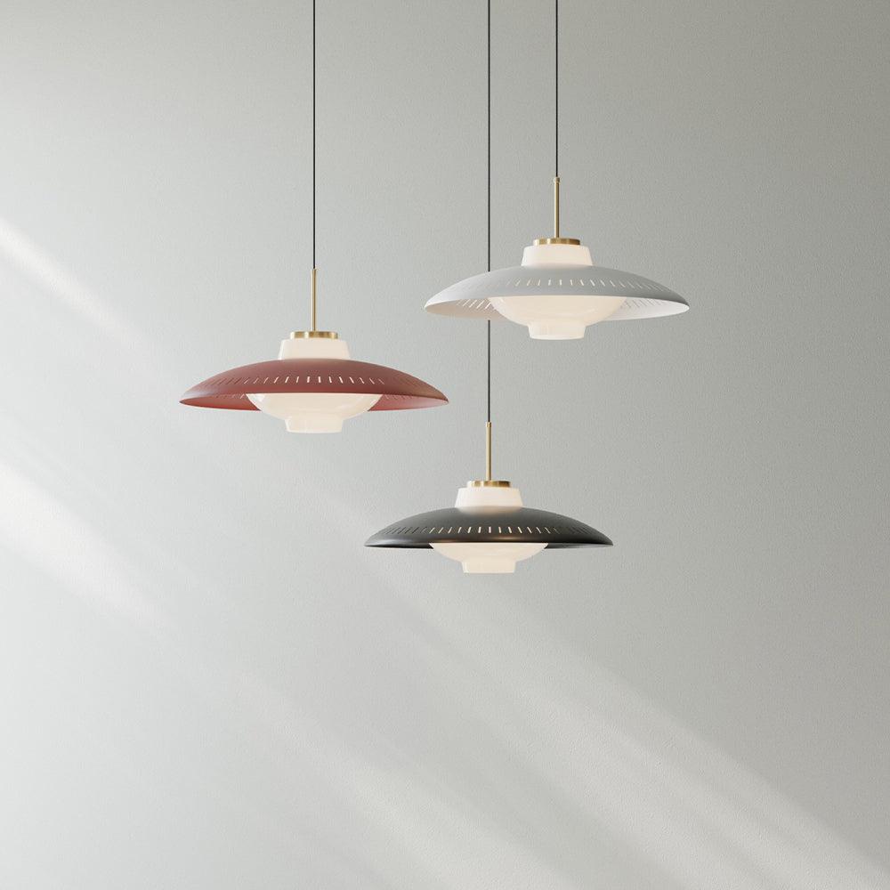 Evelo Pendant Lamp Opal Glass Wide Shade Classic