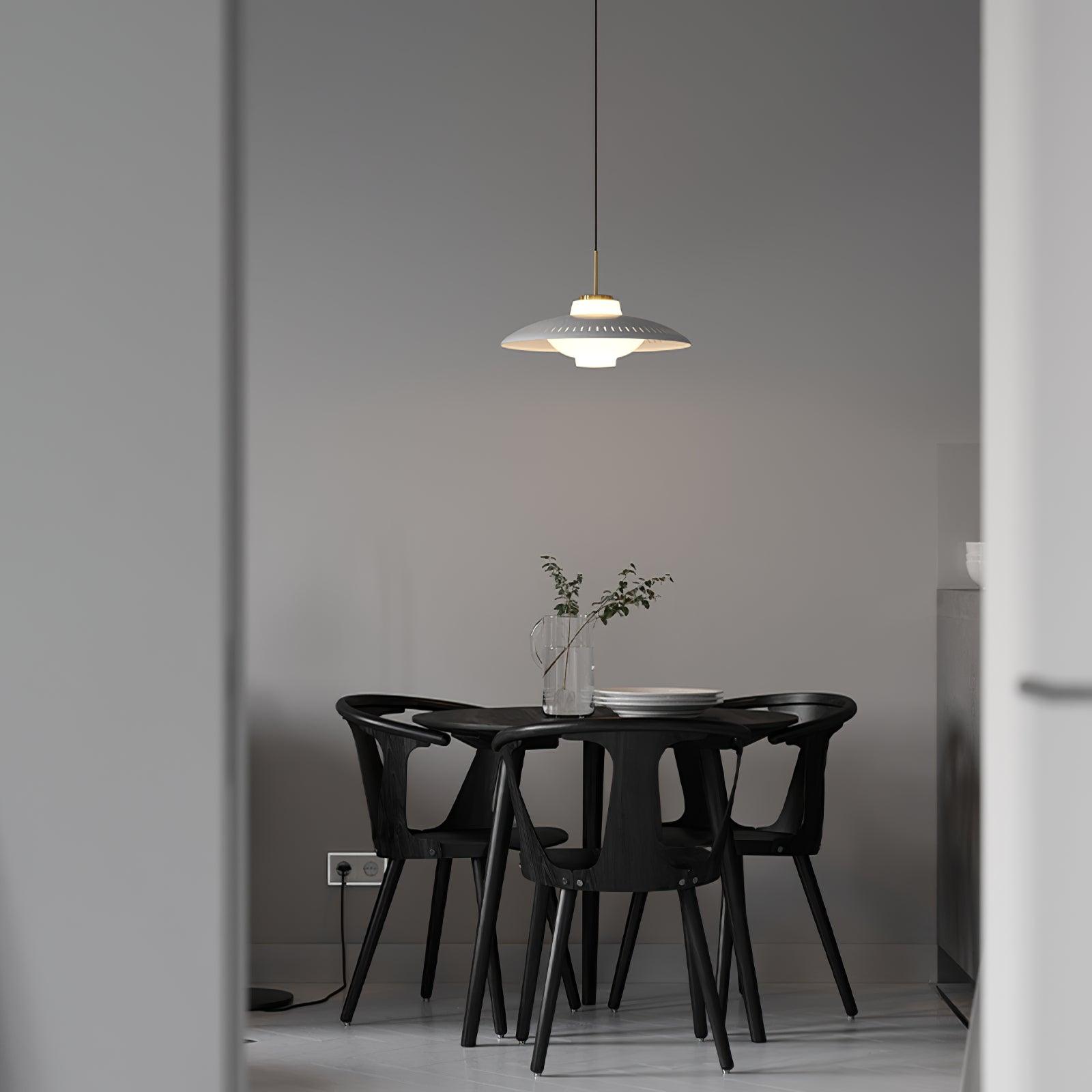 Evelo Pendant Lamp Opal Glass Wide Shade Classic