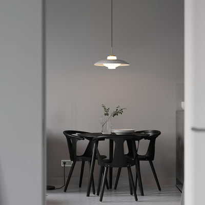 Evelo Pendant Lamp Opal Glass Wide Shade Classic