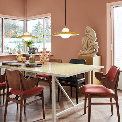Evelo Pendant Lamp Opal Glass Wide Shade Classic
