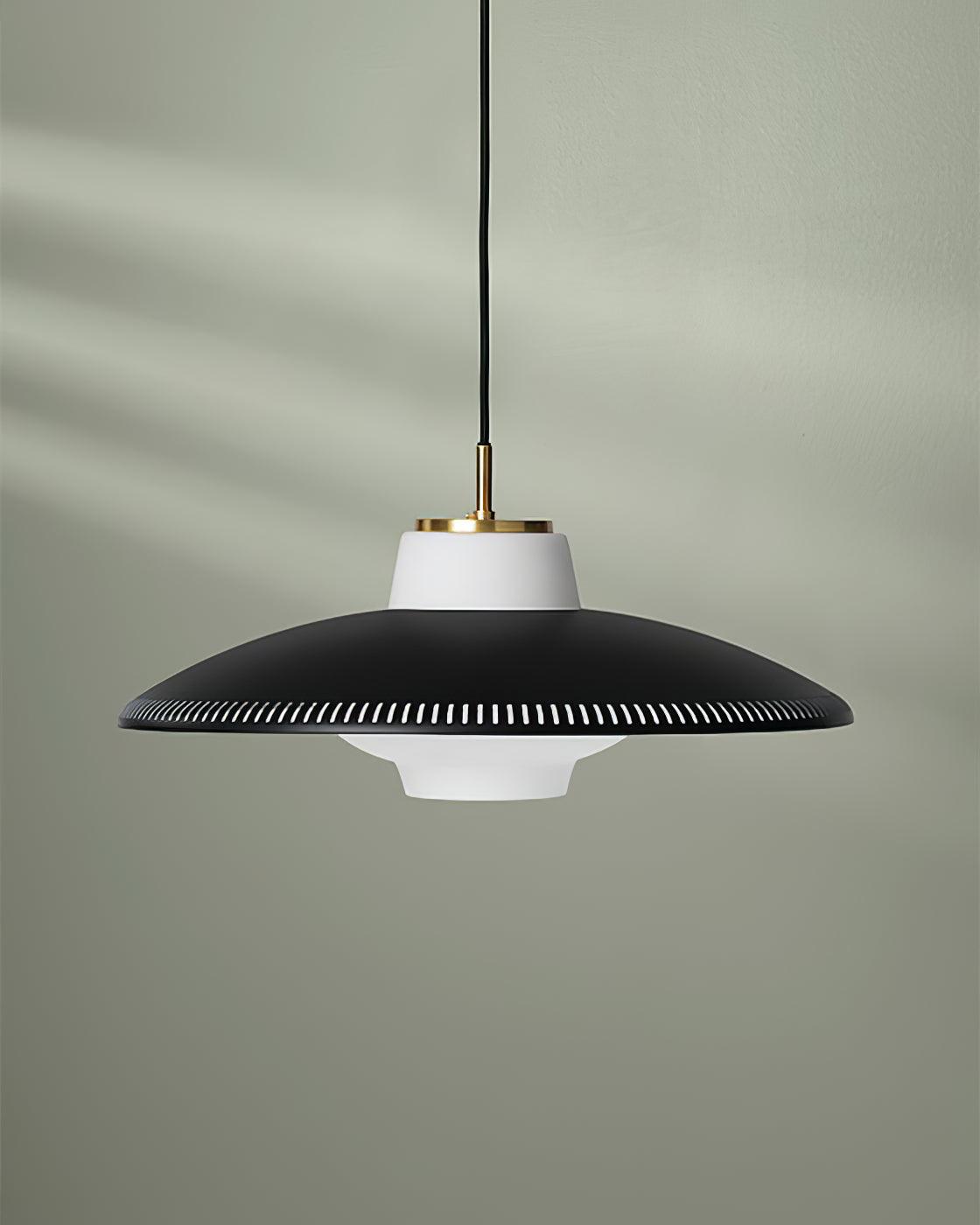 Evelo Pendant Lamp Opal Glass Wide Shade Classic