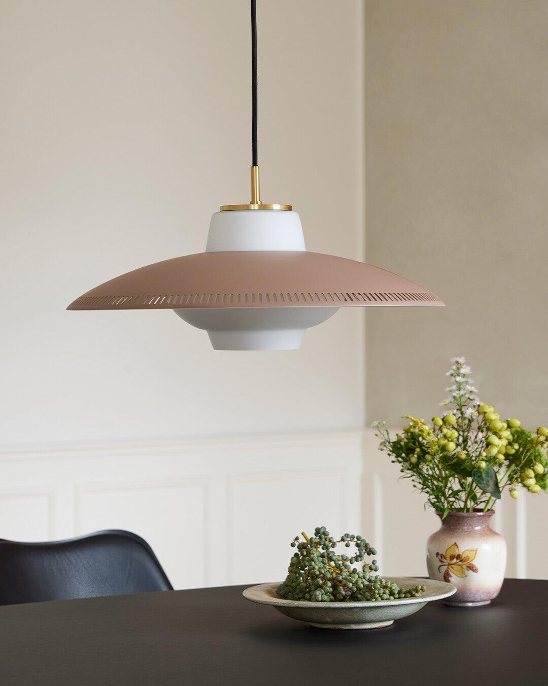 Evelo Pendant Lamp Opal Glass Wide Shade Classic