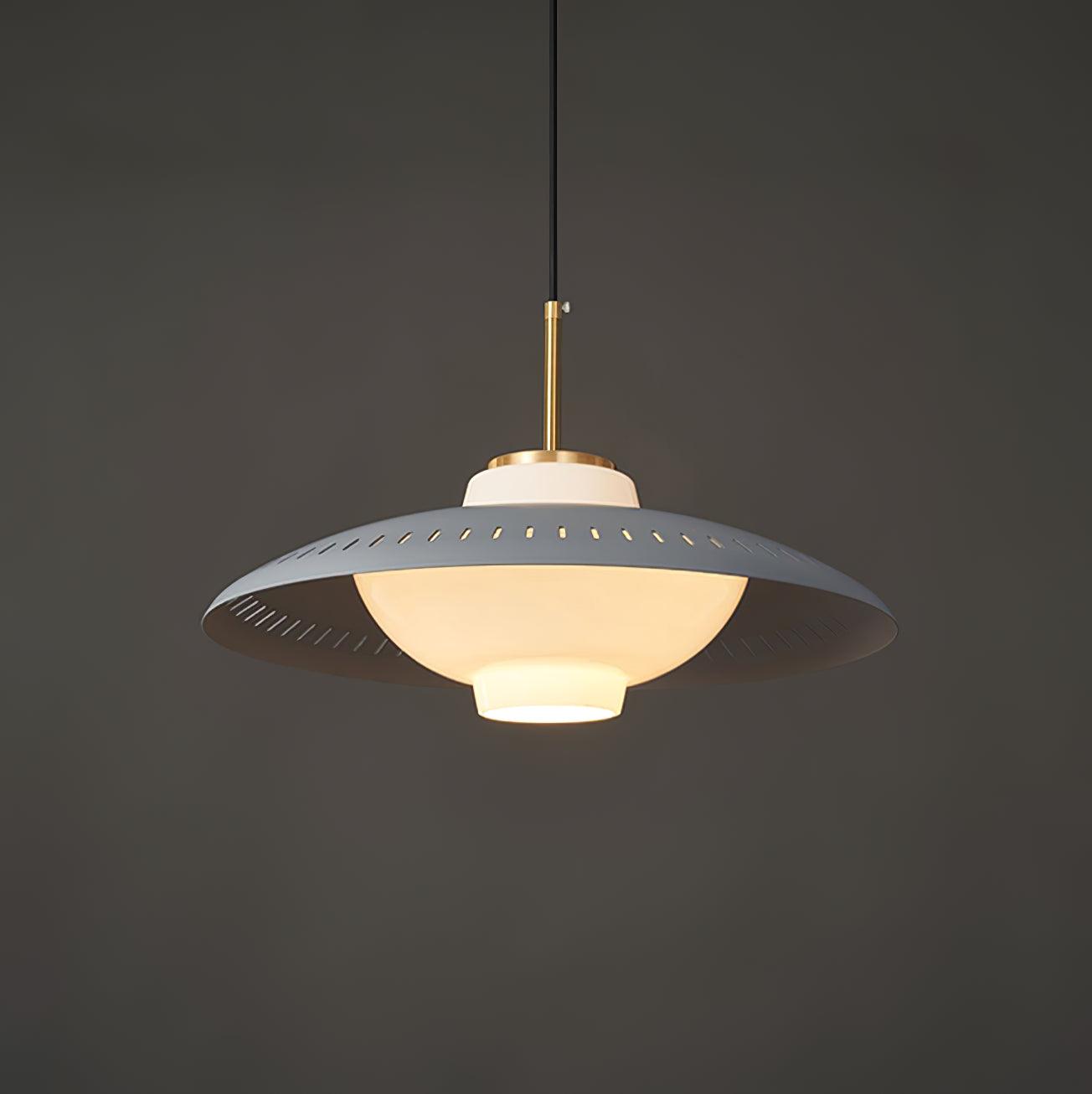 Evelo Pendant Lamp Opal Glass Wide Shade Classic