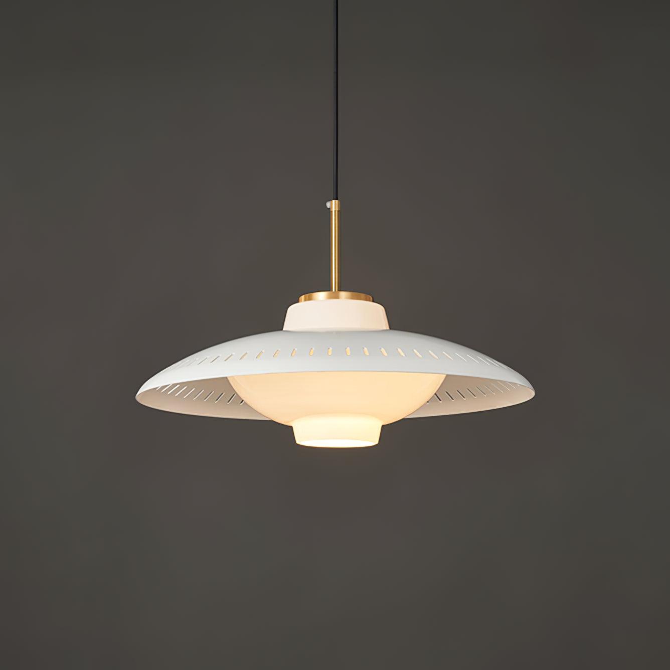 Evelo Pendant Lamp Opal Glass Wide Shade Classic
