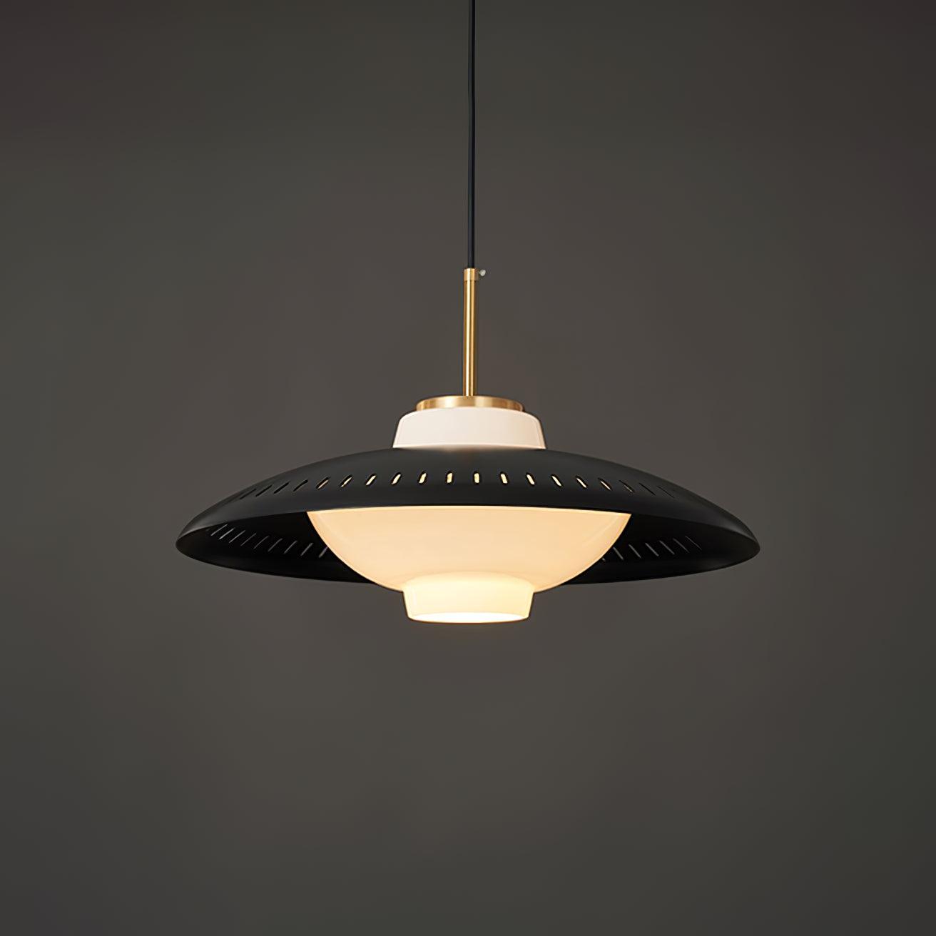 Evelo Pendant Lamp Opal Glass Wide Shade Classic