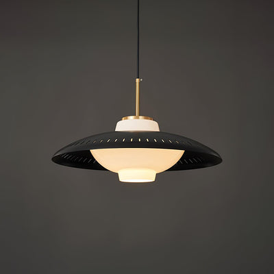 Evelo Pendant Lamp Opal Glass Wide Shade Classic