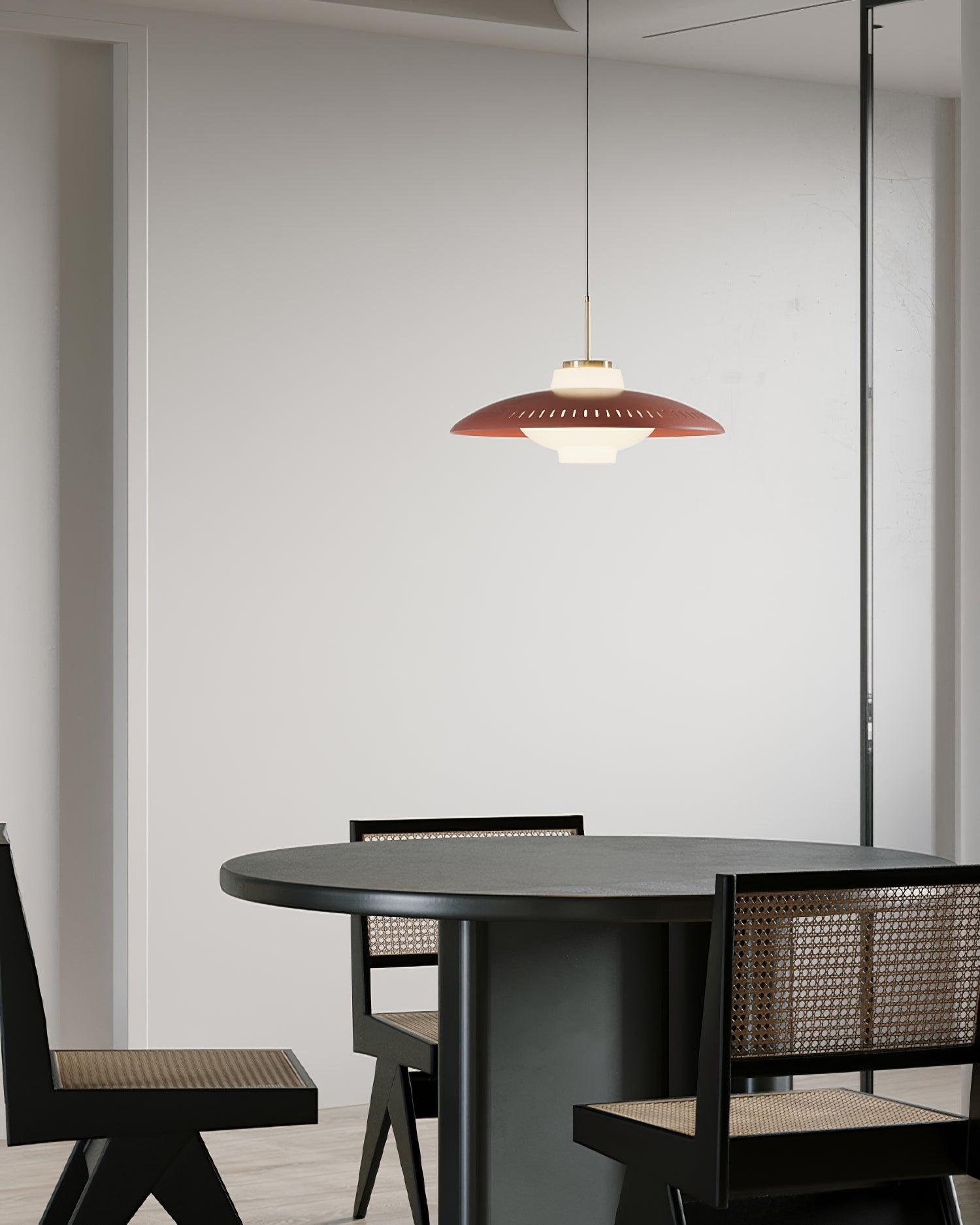 Evelo Pendant Lamp Opal Glass Wide Shade Classic