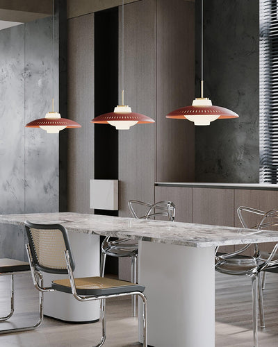 Evelo Pendant Lamp Opal Glass Wide Shade Classic