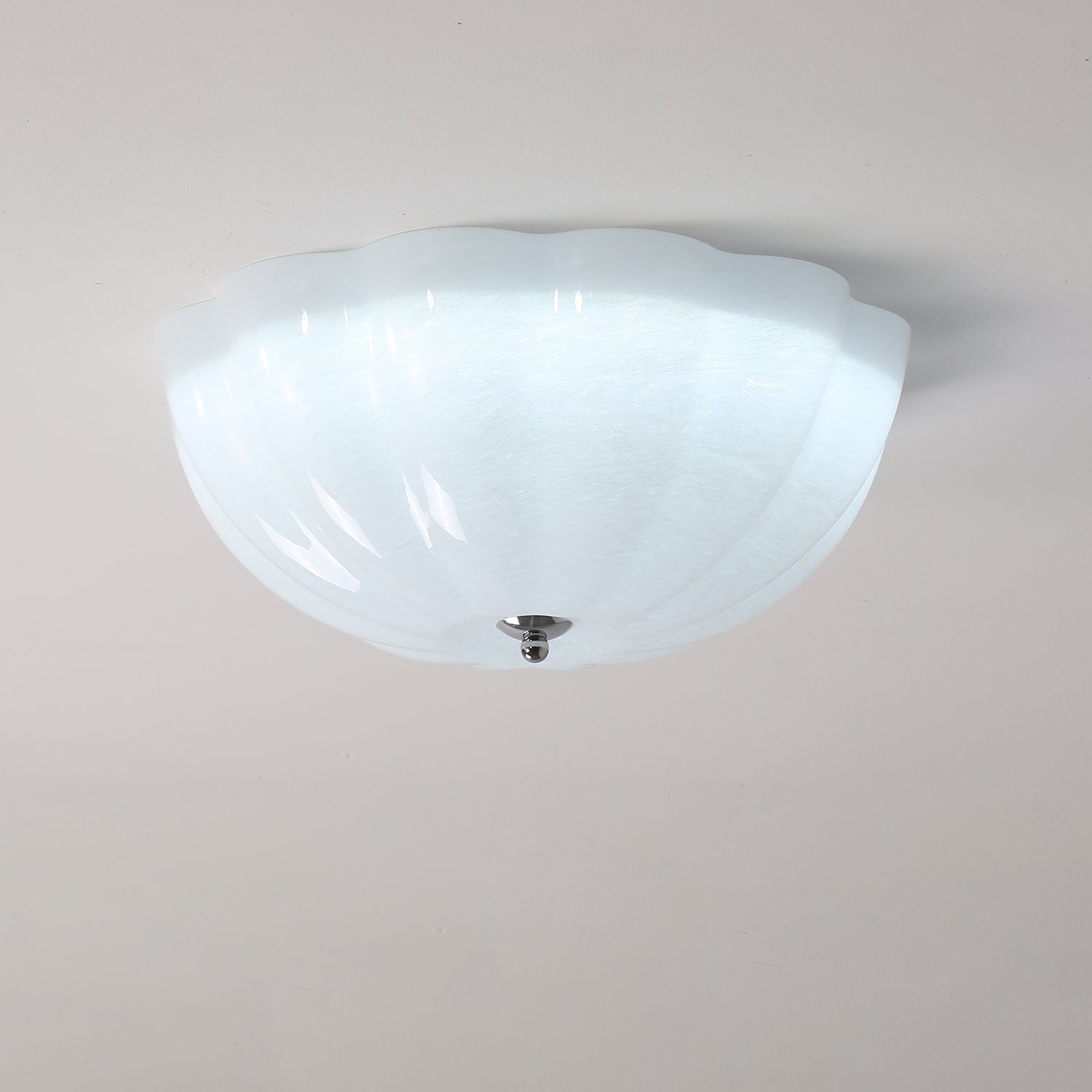 Uphaara Modern Minimalist Opal Shell Glass Ceiling Lamp